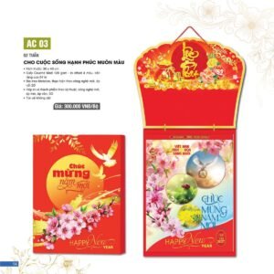 Lịch 52 Tuần 2027 AC Mẫu AC03 - Cho Cuộc Sống Hạnh Phúc Muôn Màu (30 x 40cm) Cung Cấp Lịch Tết Doanh Nghiệp TP.HCM in logo doanh nghiệp quà tặng Tết tại Quà Tặng Miền Nam