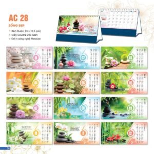 Lịch Bloc 2027 AC Mẫu AC28 - Sống Đẹp (25 x 16 cm) Cung Cấp Lịch Tết Doanh Nghiệp TP.HCM in logo doanh nghiệp quà tặng Tết tại Quà Tặng Miền Nam