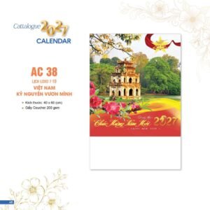 Lịch Bloc 2027 AC Mẫu AC38 (40 x 60 cm) Cung Cấp Lịch Tết Doanh Nghiệp TP.HCM in logo doanh nghiệp quà tặng Tết tại Quà Tặng Miền Nam