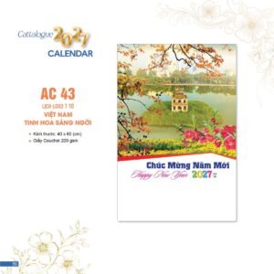 Lịch Bloc 2027 AC Mẫu AC43 (40 x 60 cm) Cung Cấp Lịch Tết Doanh Nghiệp TP.HCM in logo doanh nghiệp quà tặng Tết tại Quà Tặng Miền Nam
