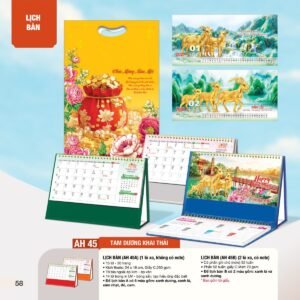 Lịch Bàn Chữ M (Có Note 52 Tuần) 2027 AH Mẫu AH45 (24 x 16cm) Cung Cấp Lịch Tết Doanh Nghiệp TP.HCM in logo doanh nghiệp quà tặng Tết tại Quà Tặng Miền Nam