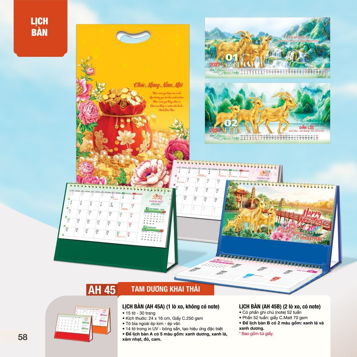 Lịch Bàn Chữ M (Có Note 52 Tuần) 2027 AH Mẫu AH45 (24 x 16cm) Cung Cấp Lịch Tết Doanh Nghiệp TP.HCM Lịch Bàn Chữ M (Có Note 52 Tuần) 2027 AH Mẫu AH45 (24 x 16cm) Cung Cấp Lịch Tết Doanh Nghiệp TP.HCM in logo doanh nghiệp quà tặng Tết tại Quà Tặng Miền Nam
