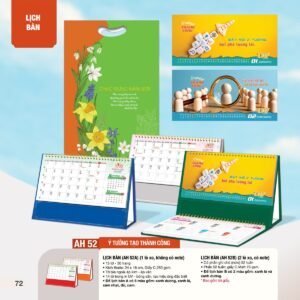 Lịch Bàn Chữ M (Có Note 52 Tuần) 2027 AH Mẫu AH52 (24 x 16cm) Cung Cấp Lịch Tết Doanh Nghiệp TP.HCM in logo doanh nghiệp quà tặng Tết tại Quà Tặng Miền Nam