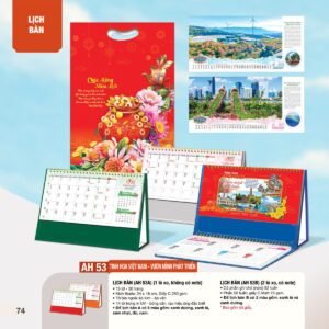 Lịch Bàn Chữ M (Có Note 52 Tuần) 2027 AH Mẫu AH53 - Tinh Hoa Việt Nam (24 x 16cm) Cung Cấp Lịch Tết Doanh Nghiệp TP.HCM in logo doanh nghiệp quà tặng Tết tại Quà Tặng Miền Nam
