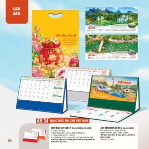 Lịch Bàn Chữ M (Có Note 52 Tuần) 2027 AH Mẫu AH54 (24 x 16cm) Cung Cấp Lịch Tết Doanh Nghiệp TP.HCM in logo doanh nghiệp quà tặng Tết tại Quà Tặng Miền Nam