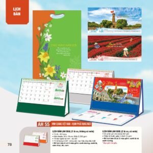 Lịch Bàn Chữ M (Có Note 52 Tuần) 2027 AH Mẫu AH55 (24 x 16cm) Cung Cấp Lịch Tết Doanh Nghiệp TP.HCM in logo doanh nghiệp quà tặng Tết tại Quà Tặng Miền Nam