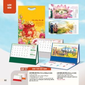 Lịch Bàn Chữ M (Có Note 52 Tuần) 2027 AH Mẫu AH57 (24 x 16cm) Cung Cấp Lịch Tết Doanh Nghiệp TP.HCM in logo doanh nghiệp quà tặng Tết tại Quà Tặng Miền Nam