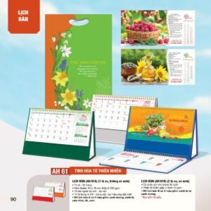Lịch Bàn Chữ M (Có Note 52 Tuần) 2027 AH Mẫu AH61 (24 x 16cm) Cung Cấp Lịch Tết Doanh Nghiệp TP.HCM in logo doanh nghiệp quà tặng Tết tại Quà Tặng Miền Nam