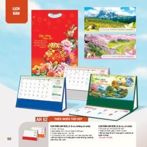 Lịch Bàn Chữ M (Có Note 52 Tuần) 2027 AH Mẫu AH62 (24 x 16cm) Cung Cấp Lịch Tết Doanh Nghiệp TP.HCM in logo doanh nghiệp quà tặng Tết tại Quà Tặng Miền Nam