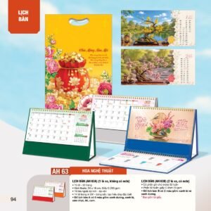 Lịch Bàn Chữ M (Có Note 52 Tuần) 2027 AH Mẫu AH63 (24 x 16cm) Cung Cấp Lịch Tết Doanh Nghiệp TP.HCM in logo doanh nghiệp quà tặng Tết tại Quà Tặng Miền Nam