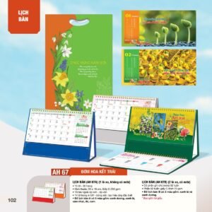 Lịch Bàn Chữ M (Có Note 52 Tuần) 2027 AH Mẫu AH67 - Lộc Xuân (24 x 16cm) Cung Cấp Lịch Tết Doanh Nghiệp TP.HCM in logo doanh nghiệp quà tặng Tết tại Quà Tặng Miền Nam