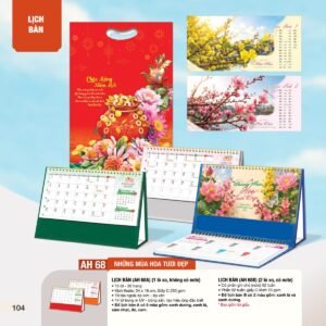 Lịch Bàn Chữ M (Có Note 52 Tuần) 2027 AH Mẫu AH68 (24 x 16cm) Cung Cấp Lịch Tết Doanh Nghiệp TP.HCM in logo doanh nghiệp quà tặng Tết tại Quà Tặng Miền Nam