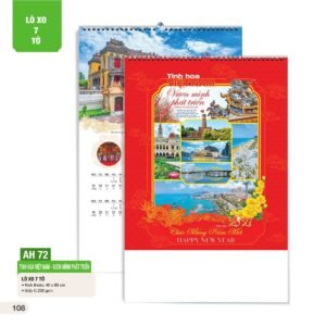 Lịch Treo Tường Lò Xo 7 Tờ 2027 AH Mẫu AH72 (40 x 60 cm) Cung Cấp Lịch Tết Doanh Nghiệp TP.HCM in logo doanh nghiệp quà tặng Tết tại Quà Tặng Miền Nam