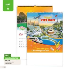 Lịch Treo Tường Lò Xo 7 Tờ 2027 AH Mẫu AH73 (40 x 60cm) Cung Cấp Lịch Tết Doanh Nghiệp TP.HCM in logo doanh nghiệp quà tặng Tết tại Quà Tặng Miền Nam