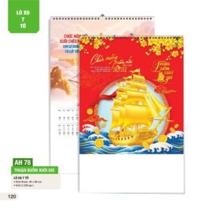 Lịch Treo Tường Lò Xo 7 Tờ 2027 AH Mẫu AH78 (40 x 60cm) Cung Cấp Lịch Tết Doanh Nghiệp TP.HCM in logo doanh nghiệp quà tặng Tết tại Quà Tặng Miền Nam