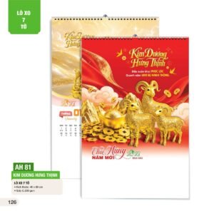 Lịch Treo Tường Lò Xo 7 Tờ 2027 AH Mẫu AH81 (40 x 60cm) Cung Cấp Lịch Tết Doanh Nghiệp TP.HCM in logo doanh nghiệp quà tặng Tết tại Quà Tặng Miền Nam