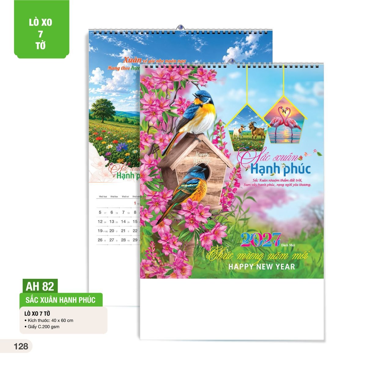 Lịch Treo Tường Lò Xo 7 Tờ 2027 AH Mẫu AH82 (40 x 60cm) Cung Cấp Lịch Tết Doanh Nghiệp TP.HCM Lịch Treo Tường Lò Xo 7 Tờ 2027 AH Mẫu AH82 (40 x 60cm) Cung Cấp Lịch Tết Doanh Nghiệp TP.HCM in logo doanh nghiệp quà tặng Tết tại Quà Tặng Miền Nam