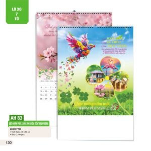 Lịch Treo Tường Lò Xo 7 Tờ 2027 AH Mẫu AH83 (40 x 60cm) Cung Cấp Lịch Tết Doanh Nghiệp TP.HCM in logo doanh nghiệp quà tặng Tết tại Quà Tặng Miền Nam