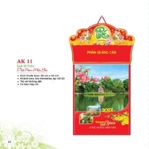 Lịch 52 Tuần 2027 AK Mẫu AK11 (31 x 42 cm) Cung Cấp Lịch Tết Doanh Nghiệp TP.HCM in logo doanh nghiệp quà tặng Tết tại Quà Tặng Miền Nam