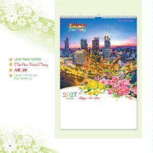 Lịch Treo Tường Lò Xo 2027 AK Mẫu AK29 (40 x 60cm) Cung Cấp Lịch Tết Doanh Nghiệp TP.HCM in logo doanh nghiệp quà tặng Tết tại Quà Tặng Miền Nam
