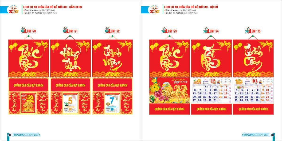 Lịch Bloc 2027 Bình Minh BM51 Cung Cấp Lịch Tết Doanh Nghiệp TP.HCM