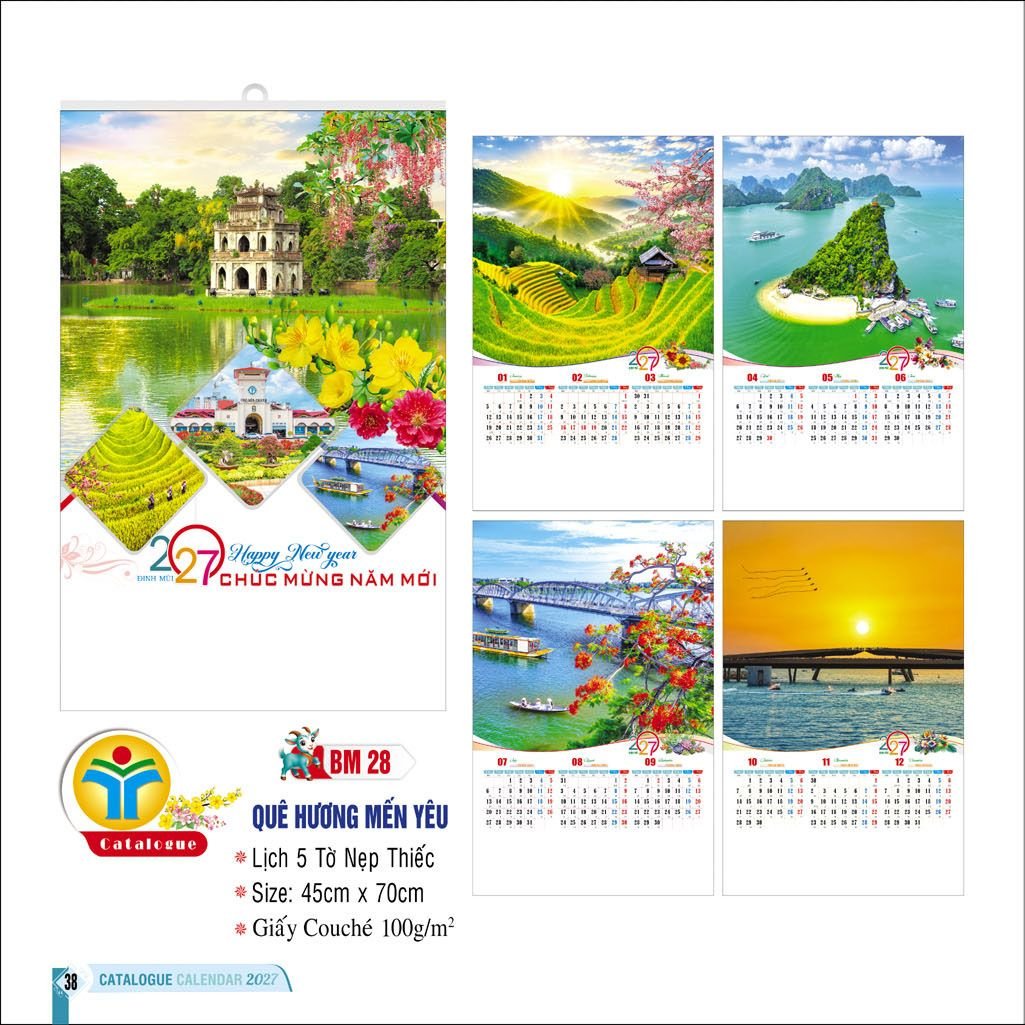 Lịch Treo Tường Lò Xo Ba Nhất Ba Nhất 2027 BN124 Cung Cấp Lịch Tết Doanh Nghiệp TP.HCM Lịch Treo Tường Lò Xo Ba Nhất Ba Nhất 2027 BN124 Cung Cấp Lịch Tết Doanh Nghiệp TP.HCM