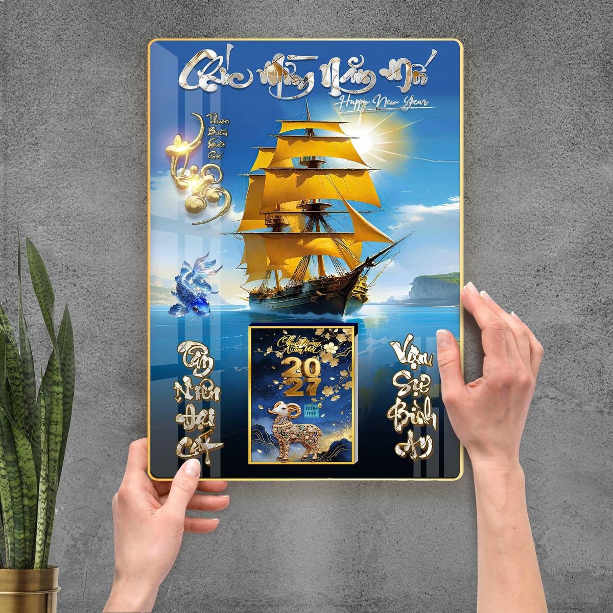 Lịch Bìa Lamina 40x60cm Ba Nhất 2027 BN349 Cung Cấp Lịch Tết Doanh Nghiệp TP.HCM