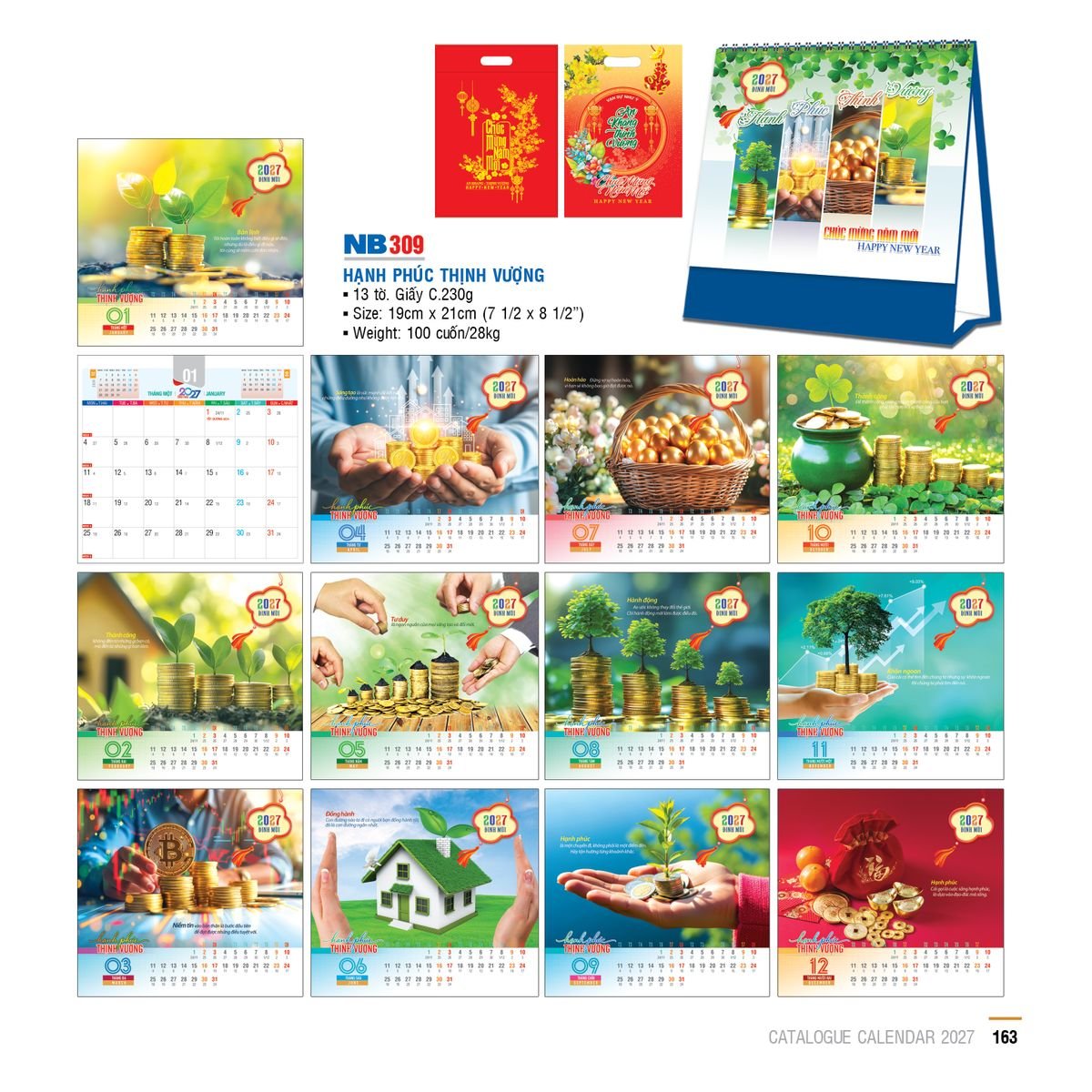 Lịch Để Bàn Ba Nhất Ba Nhất 2027 BN473 Cung Cấp Lịch Tết Doanh Nghiệp TP.HCM
