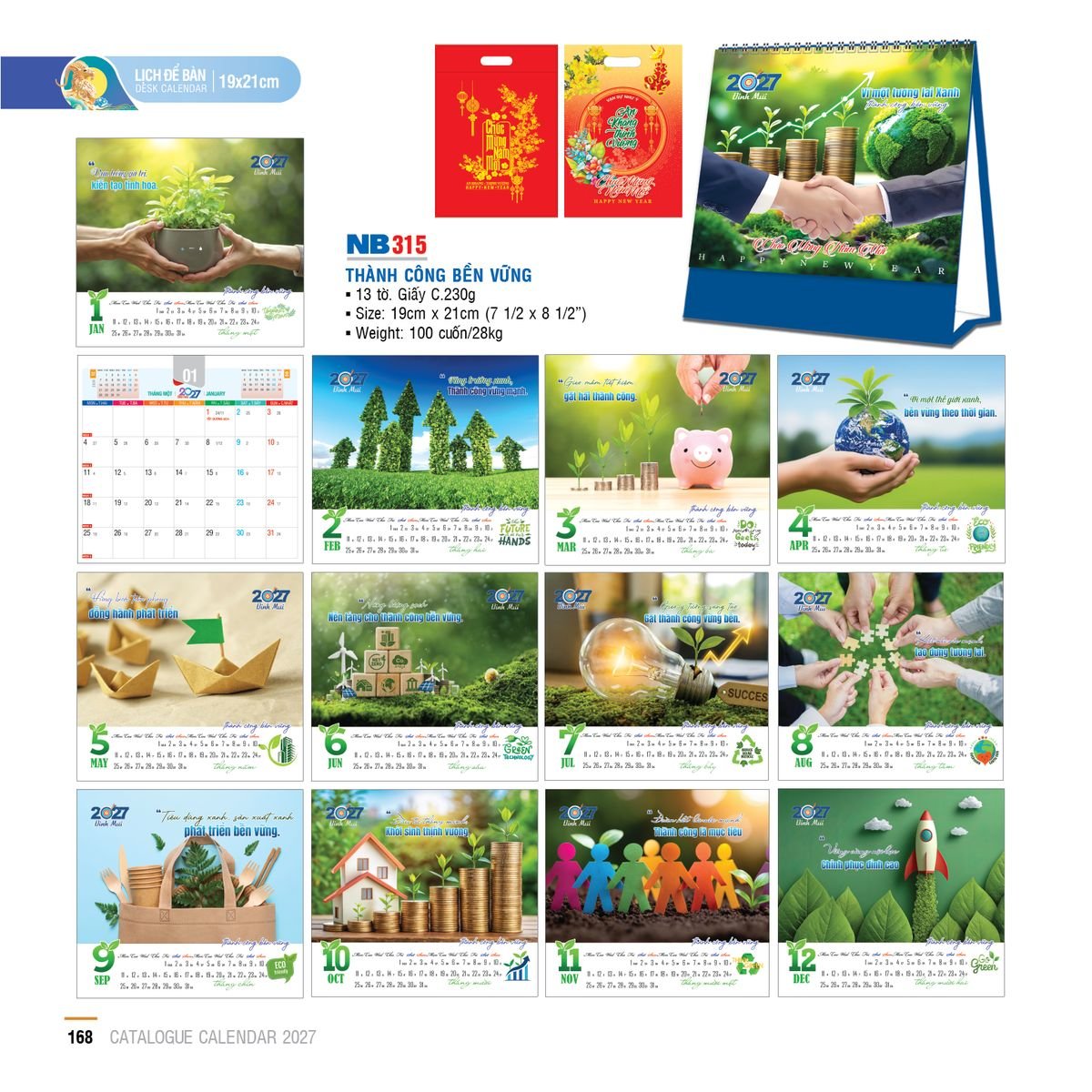 Lịch Để Bàn Ba Nhất Ba Nhất 2027 BN478 Cung Cấp Lịch Tết Doanh Nghiệp TP.HCM