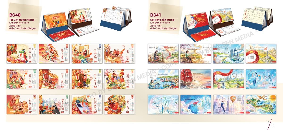 Lịch Để Bàn Nghệ Thuật 2027 BS37 Cung Cấp Lịch Tết Doanh Nghiệp TP.HCM