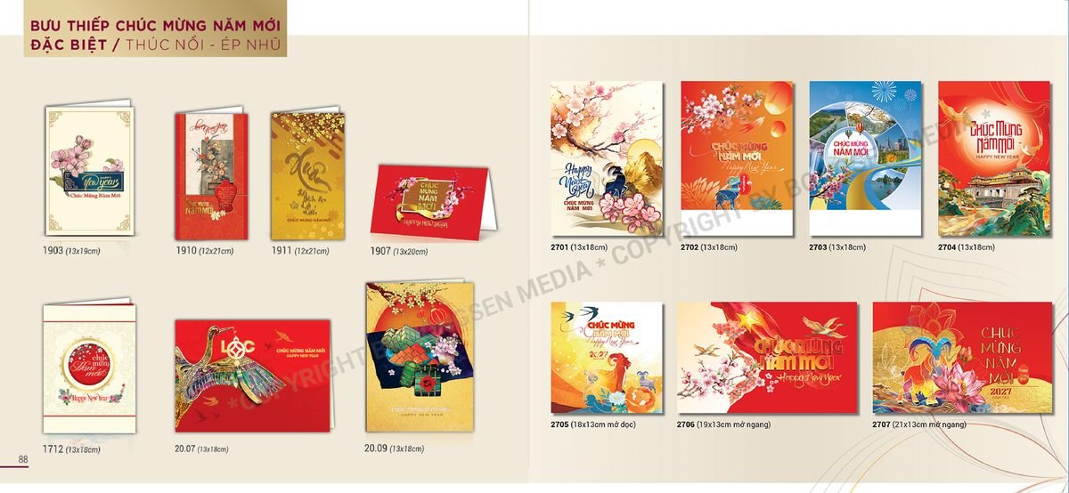 Bưu Thiếp Chúc Tết BS BS45 Cung Cấp Lịch Tết Doanh Nghiệp TP.HCM