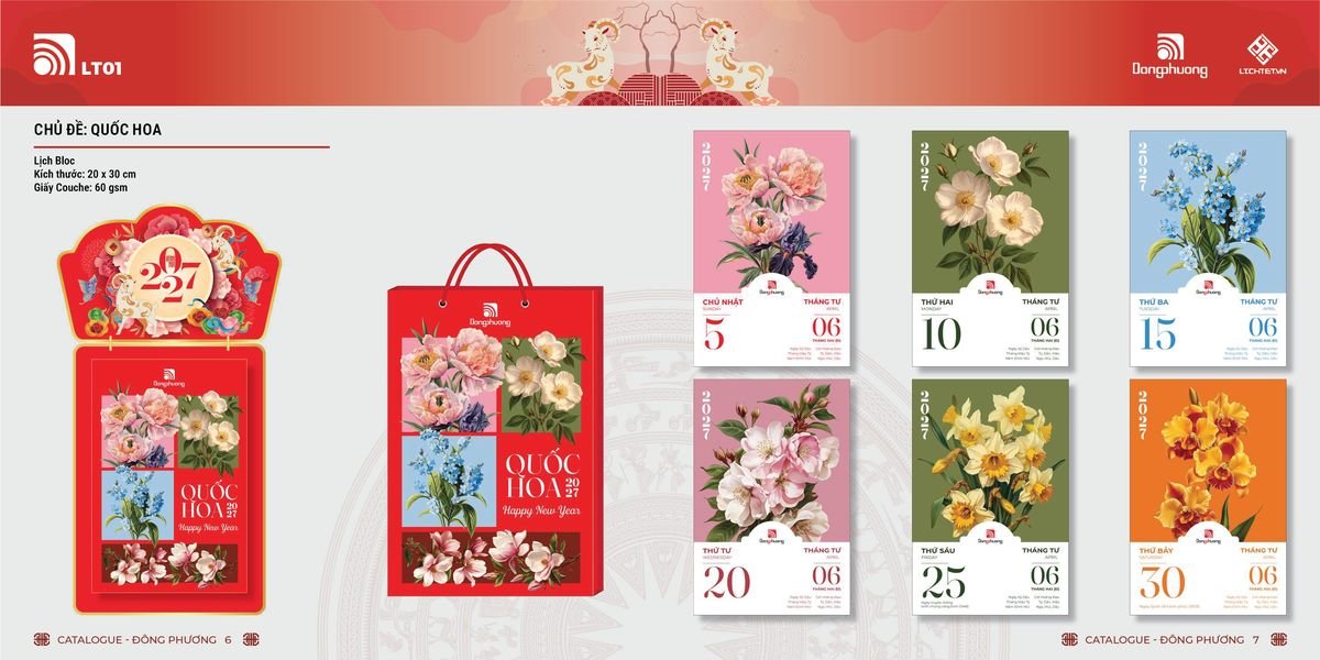 Lịch Bloc Đông Phương 2027 DP02 Cung Cấp Lịch Tết Doanh Nghiệp TP.HCM