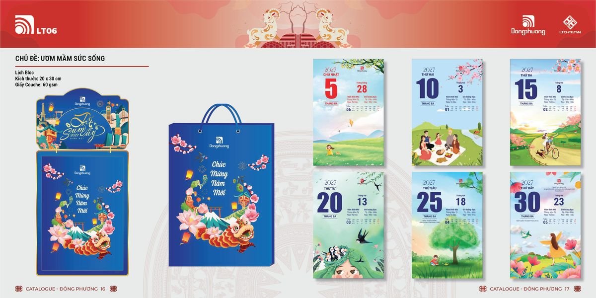 Lịch Bloc Đông Phương 2027 DP07 Cung Cấp Lịch Tết Doanh Nghiệp TP.HCM