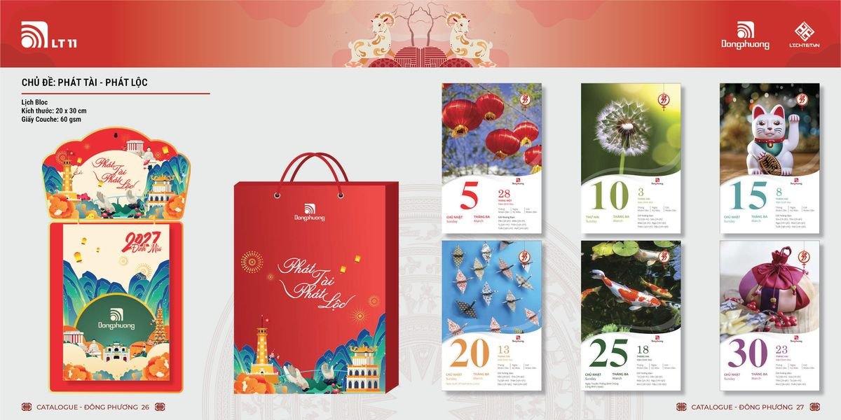Lịch Bloc Đông Phương 2027 DP12 Cung Cấp Lịch Tết Doanh Nghiệp TP.HCM