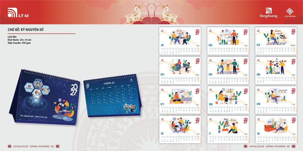 Lịch Bloc Đông Phương 2027 DP45 Cung Cấp Lịch Tết Doanh Nghiệp TP.HCM