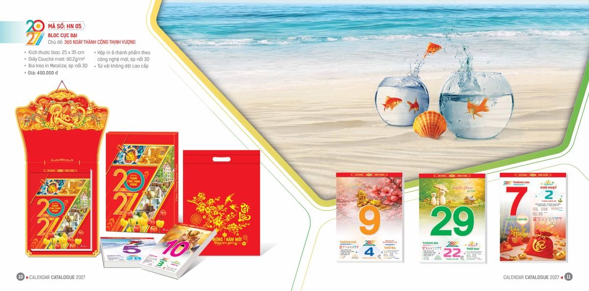 Lịch Bloc Hoa Niên 2027 ĐP DPHN04 Cung Cấp Lịch Tết Doanh Nghiệp TP.HCM