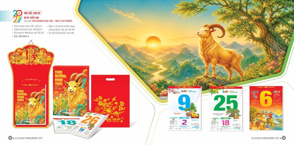 Lịch Bloc Hoa Niên 2027 ĐP DPHN06 Cung Cấp Lịch Tết Doanh Nghiệp TP.HCM