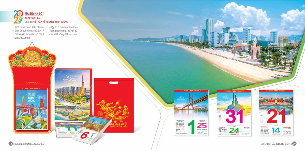 Lịch Bloc Hoa Niên 2027 ĐP DPHN08 Cung Cấp Lịch Tết Doanh Nghiệp TP.HCM