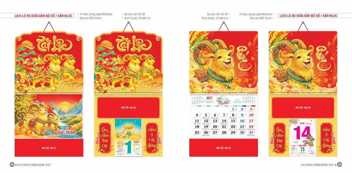 Lịch Bloc Hoa Niên 2027 ĐP DPHN13 Cung Cấp Lịch Tết Doanh Nghiệp TP.HCM