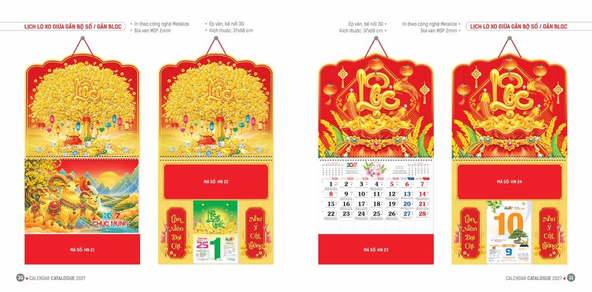 Lịch Bloc Hoa Niên 2027 ĐP DPHN14 Cung Cấp Lịch Tết Doanh Nghiệp TP.HCM