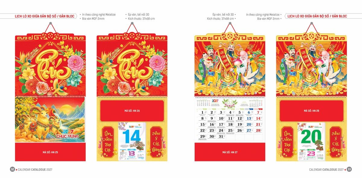 Lịch Bloc Hoa Niên 2027 ĐP DPHN15 Cung Cấp Lịch Tết Doanh Nghiệp TP.HCM