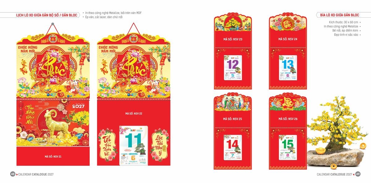 Lịch Bloc Hoa Niên 2027 ĐP DPHN23 Cung Cấp Lịch Tết Doanh Nghiệp TP.HCM