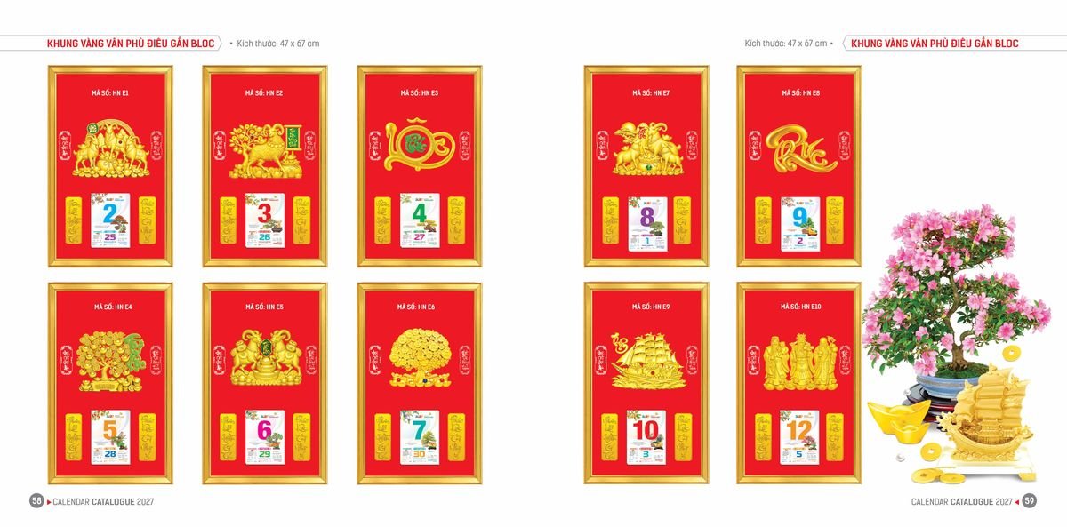 Lịch Bloc Hoa Niên 2027 Đông Phương DPHN28 Cung Cấp Lịch Tết Doanh Nghiệp TP.HCM