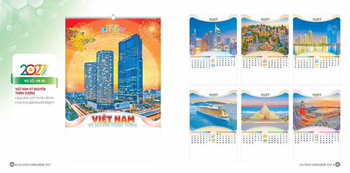 Lịch Bloc Hoa Niên 2027 Đông Phương DPHN32 Cung Cấp Lịch Tết Doanh Nghiệp TP.HCM