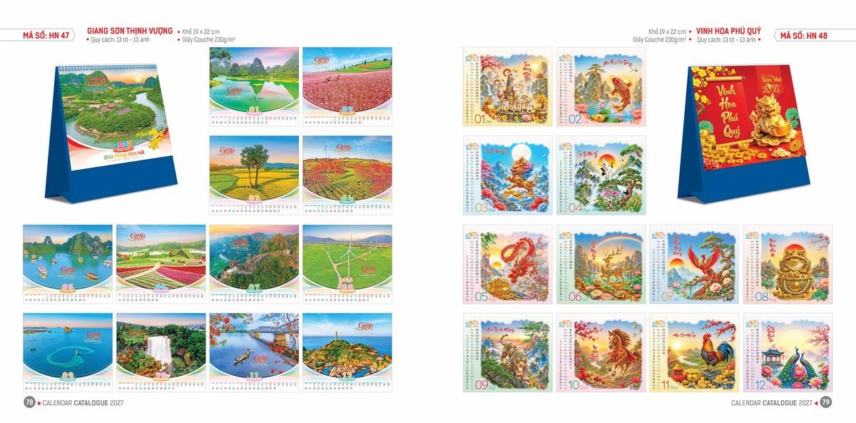 Lịch Bloc Hoa Niên 2027 Đông Phương DPHN38 Cung Cấp Lịch Tết Doanh Nghiệp TP.HCM