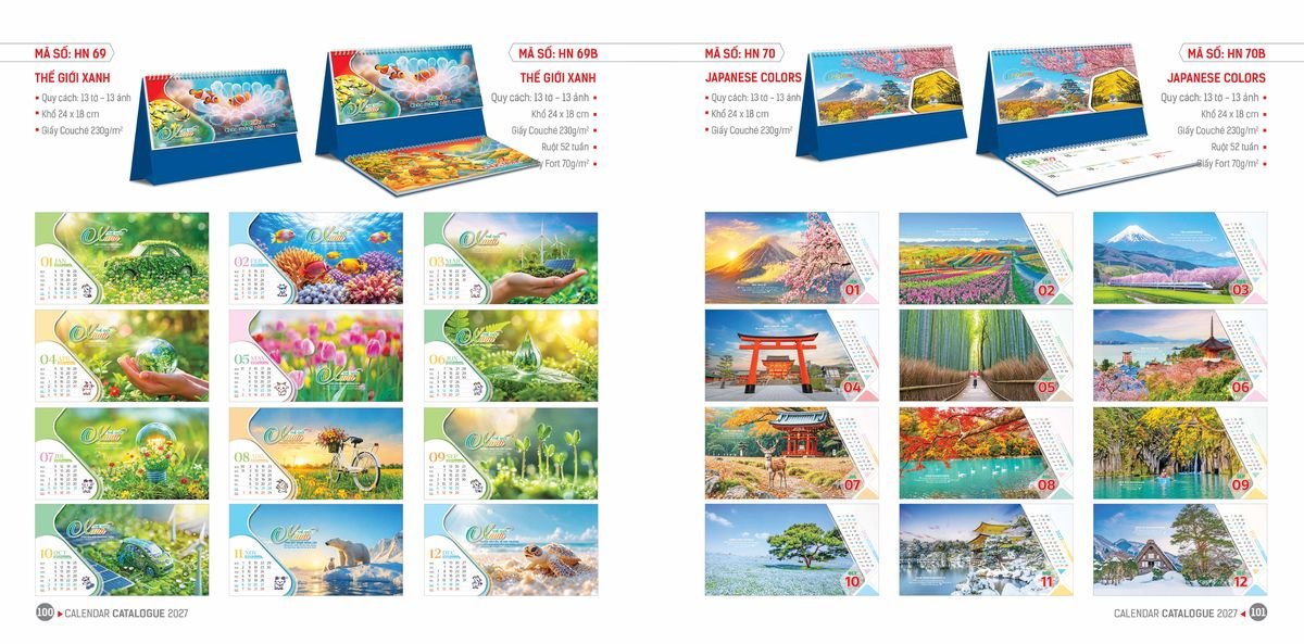 Lịch Bloc Hoa Niên 2027 Đông Phương DPHN49 Cung Cấp Lịch Tết Doanh Nghiệp TP.HCM