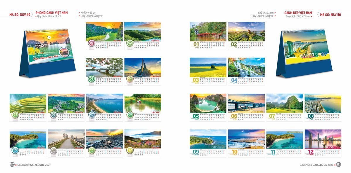 Lịch Bloc Hoa Niên 2027 Đông Phương DPHN59 Cung Cấp Lịch Tết Doanh Nghiệp TP.HCM