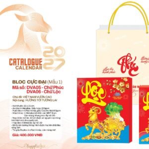 Lịch Bloc Cực Đại 2027 DVA Mẫu DVA05 (25 x 35cm) Cung Cấp Lịch Tết Doanh Nghiệp TP.HCM in logo doanh nghiệp quà tặng Tết tại Quà Tặng Miền Nam