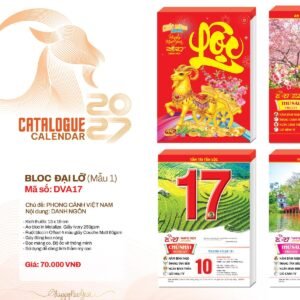 Lịch Bloc 2027 DVA Mẫu DVA15 (13 x 19cm) Cung Cấp Lịch Tết Doanh Nghiệp TP.HCM in logo doanh nghiệp quà tặng Tết tại Quà Tặng Miền Nam