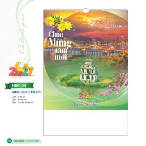 Lịch Treo Tường Lò Xo 2027 HBT Mẫu HBT04 (40 x 60cm) Cung Cấp Lịch Tết Doanh Nghiệp TP.HCM in logo doanh nghiệp quà tặng Tết tại Quà Tặng Miền Nam